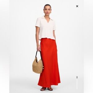 Madewell Fiery Red Maxi Skirt